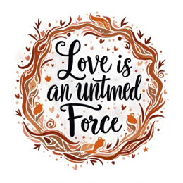 quote love SVG PNG design with hand-drawn style, bold lettering, orange floral elements