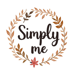 simply me leafs SVG PNG design with bold lettering, red floral elements