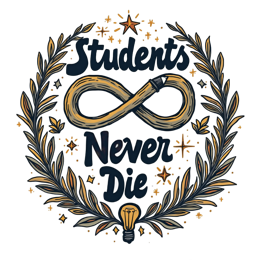 students infinity wreath SVG PNG design with bold lettering, floral elements