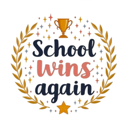 awards success wreath SVG PNG design with bold lettering, orange and pink floral elements