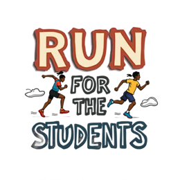 run for the students shirt SVG PNG design with bold lettering