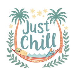 relaxation hammock SVG PNG design with green and yellow floral elements