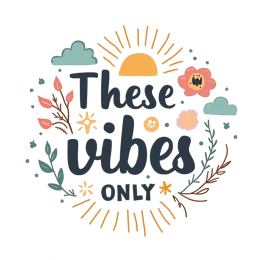 chill quote SVG PNG design with bold lettering, pink and yellow floral elements, an uplifting message