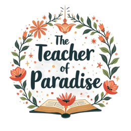 teaching flowerdesign SVG PNG design with hand-drawn style, bold lettering, orange and green floral elements