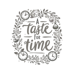 time taste decoration quote SVG PNG design with bold lettering, black and white floral elements