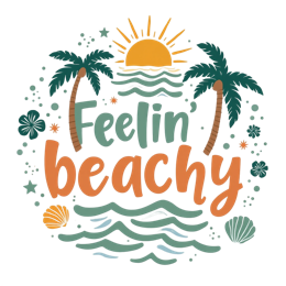 beach sunshine SVG PNG design with bold lettering
