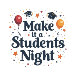 students night celebration SVG PNG design with bold lettering