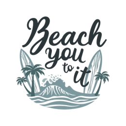 beach surfing shirt SVG PNG design with bold lettering