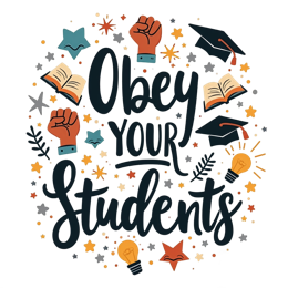 teacher students SVG PNG design with bold lettering