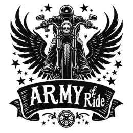 ride motorcycle wings shirt SVG PNG design with bold lettering