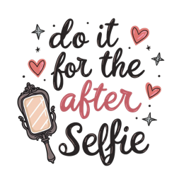 selfie quote SVG PNG design with bold lettering