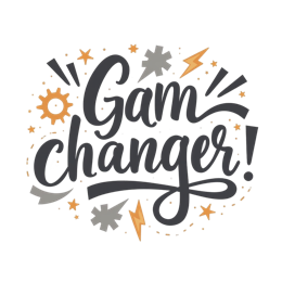 gam changer SVG PNG design with bold lettering