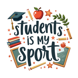 students sport creativity SVG PNG design with bold lettering