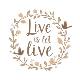live quote flower SVG PNG design with hand-drawn style, floral elements