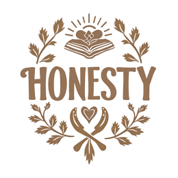 honesty quote SVG PNG design with bold lettering, floral elements