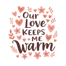 quote valentine SVG PNG design with hand-drawn style, pink floral elements