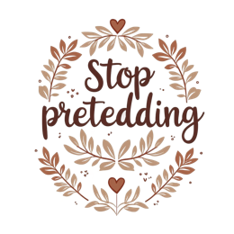 stop pretending flora SVG PNG design with bold lettering, white and cream floral elements