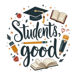 students good SVG PNG design with bold lettering, red floral elements, an uplifting message