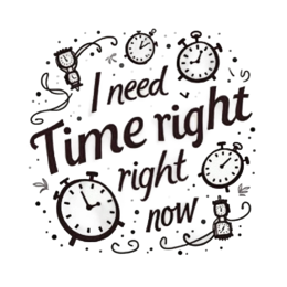 quotes clocks SVG PNG design with bold lettering