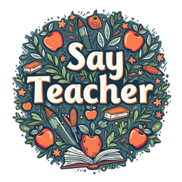 teacher apple SVG PNG design with bold lettering, red and green floral elements