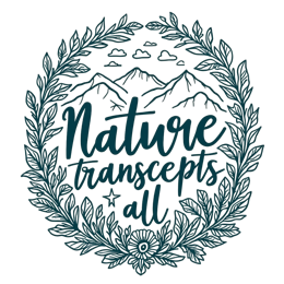 mountains leaves wreath SVG PNG design with hand-drawn style, bold lettering, red and green floral elements