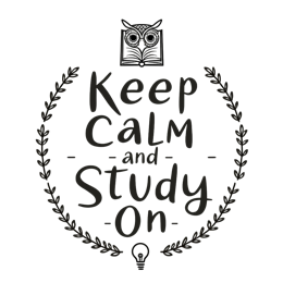 study owls wreath SVG PNG design with bold lettering, black and white floral elements