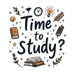 time study SVG PNG design with hand-drawn style, white floral elements