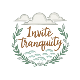 invite tranquility wreath SVG PNG design with green floral elements
