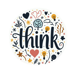 think creativity flower SVG PNG design with floral elements