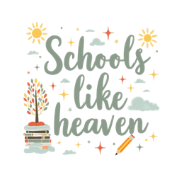 schools heaven SVG PNG design with floral elements, an uplifting message