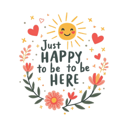 happy sunflowers shirt SVG PNG design with bold lettering, white and orange floral elements, an uplifting message