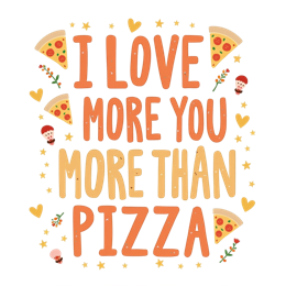 pizza love SVG PNG design with bold lettering, orange floral elements