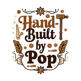 hand built pop SVG PNG design with hand-drawn style, bold lettering, cream floral elements