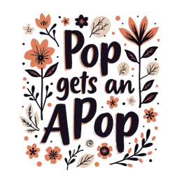 flower handlettering SVG PNG design with hand-drawn style, bold lettering, orange and pink floral elements