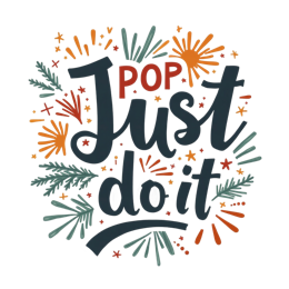 just do it stickers SVG PNG design with bold lettering