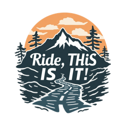 nature mountains roads SVG PNG design with bold lettering