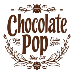 chocolate pop floral SVG PNG design with bold lettering, cream floral elements