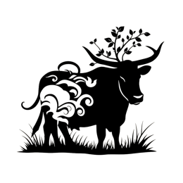cattle nature SVG PNG design with hand-drawn style