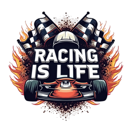 racing life shirt SVG PNG design with bold lettering