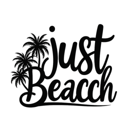 beach palm trees SVG PNG design with bold lettering