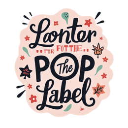 label typography SVG PNG design with bold lettering, floral elements
