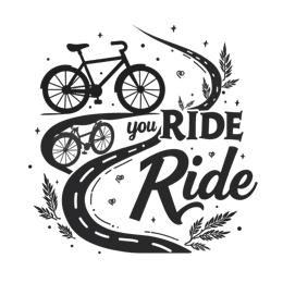 biking ride SVG PNG design with bold lettering, black and white floral elements