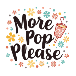 pop colors SVG PNG design with bold lettering, black and white floral elements
