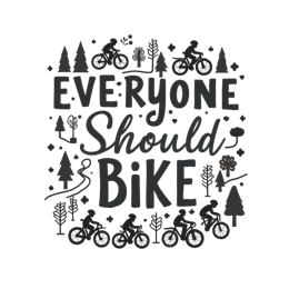 biking nature SVG PNG design with bold lettering