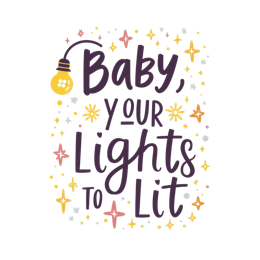 quotes lights SVG PNG design with bold lettering