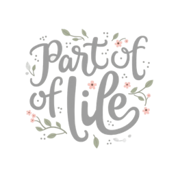 part of life flora floral SVG PNG design with hand-drawn style, pink and green floral elements