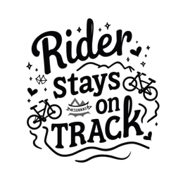 biking quotes track SVG PNG design with bold lettering