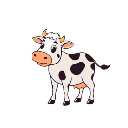 cow cartoon SVG PNG design