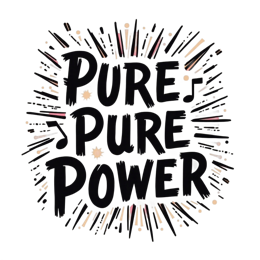 power pure SVG PNG design with bold lettering