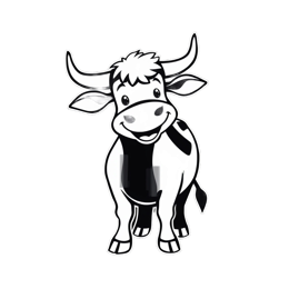 cow cartoon shirt SVG PNG design with clean design elements